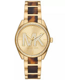Michael Kors Janelle Quartz Gold Dial Two Tone Steel Strap Watch For Women - MK4730 Authentic Buy Shop Now
