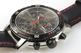 Tissot T Sport PRS 200 Chronograph Grey Dial Black Leather Strap Watch For Men - T067.417.26.051.00 Authentic Buy Shop Now