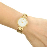 Movado Esperanza 28mm Mother of Pearl Dial Gold Steel Strap Watch For Women - 0607054 Authentic Buy Shop Now