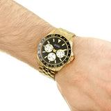Guess Odyssey Multifunction Black Dial Gold Steel Strap Watch For Men - W1107G4 Authentic Buy Shop Now