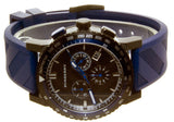 Burberry The City Sport Chronograph Black Dial Blue Rubber Strap Watch For Men - BU9807 Authentic Buy Shop Now