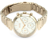 Hugo Boss Flawless Quartz White Dial Gold Steel Strap Watch for Women -1502531 Authentic Buy Shop Now
