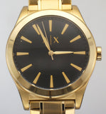 Armani Exchange Nico Analog Black Dial Gold Steel Strap Watch For Men - AX2328 Authentic Buy Shop Now