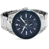 Tommy Hilfiger Austin Blue Dial Silver Steel Strap Watch for Men - 1791640 Authentic Buy Shop Now