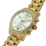 Michael Kors Lexington Mother of Pearl White Dial Gold Steel Strap Watch For Women - MK7241 Authentic Buy Shop Now