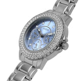 Guess Crown Jewel Diamonds Blue Dial Silver Steel Strap Watch for Women - GW0410L1 Authentic Buy Shop Now