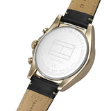 Tommy Hilfiger Parker Chronograph Black Dial Brown Leather Strap Watch For Men - 1791836 Authentic Buy Shop Now