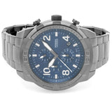 Fossil Bronson Chronograph Blue Dial Grey Steel Strap Watch for Men - FS5711 Authentic Buy Shop Now