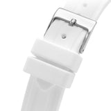 Guess Sparkling Silver Dial White Rubber Strap Watch For Women - GW0032L1 Authentic Buy Shop Now