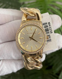 Michael Kors Nini Three Hand Gold Dial Gold Steel Strap Watch For Women - MK3235 Authentic Buy Shop Now