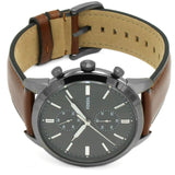 Fossil Townsman Chronograph Gray Dial Brown Leather Strap Watch for Men - FS5522 Authentic Buy Shop Now