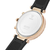Guess Solstice Diamonds Black Mother of Pearl Dial Black Rubber Strap Watch for Women - GW0113L2 Authentic Buy Shop Now