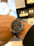 IWC Portofino Chronograph Black Dial Black Leather Strap Watch for Men - IW391029 Authentic Buy Shop Now