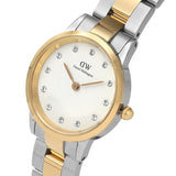 Daniel Wellington Iconic Link White Dial Two Tone Steel Strap Watch For Women - DW00100358 Authentic Buy Shop Now