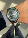 Tag Heuer Carrera Chronograph 44mm Green Dial Silver Steel Strap Watch for Men - CBN2A1N.BA0643 Authentic Buy Shop Now