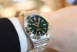 Breitling Chronomat GMT 40 Green Dial Silver Steel Strap Watch for Men - A32398101L1A1 Authentic Buy Shop Now