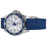 Breitling Superocean II Automatic 42mm White Dial Blue Rubber Strap Watch for Men - A17366D81A1S2 Authentic Buy Shop Now