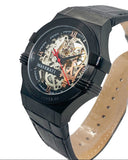 Maserati Automatic Skeleton Black Dial Black Leather Strap Watch For Men - R8821108021 Authentic Buy Shop Now
