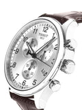 Tissot T Sport Chrono XL Classic Silver Dial Brown Leather Strap Watch For Men - T116.617.16.037.00 Authentic Buy Shop Now
