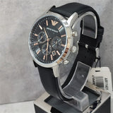 Emporio Armani Giovanni Analog Black Dial Black Leather Strap Watch For Men - AR11431 Authentic Buy Shop Now
