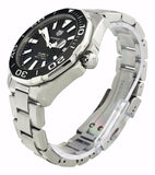 Tag Heuer Aquaracer Caliber 5 Black Dial Silver Steel Strap Watch for Men - WAY201A .BA0927 Authentic Buy Shop Now