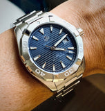 Tag Heuer Aquaracer Automatic Blue Dial Silver Steel Strap Watch for Men - WAY2112.BA0928 Authentic Buy Shop Now