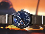 IWC Pilot’s Watch Mark XVIII Top Gun Edition “SFTI” Black Dial Green Nylon Strap Watch for Men - IW324712 Authentic Buy Shop Now