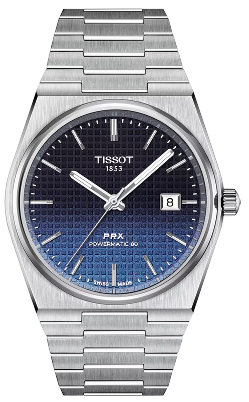 Tissot Powermatic 80 Automatic Gradient Blue Dial Silver Steel Strap Watch for Men - T137.407.11.051.01 Authentic Buy Shop Now