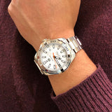 Tag Heuer Aquaracer Calibre 5 Automatic White Dial Silver Steel Strap Watch for Men - WAY2013.BA0927 Authentic Buy Shop Now