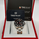 Tag Heuer Aquaracer Automatic Match Timer Black Dial Silver Steel Strap Watch for Men - WAY201G.BA0927 Authentic Buy Shop Now