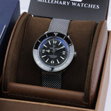 Breitling Superocean Heritage '57 Black Dial Silver Mesh Bracelet Watch for Men - A10370121B1A1 Authentic Buy Shop Now