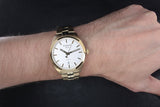 Tissot T Classic PR 100 Quartz White Dial Gold Steel Strap Watch for Men - T101.410.33.031.00 Authentic Buy Shop Now