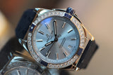 Breitling Super Chronomat Automatic 38 Diamonds Blue Dial Blue Rubber Strap Watch for Women - A17356531C1S1 Authentic Buy Shop Now