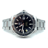 Tag Heuer Aquaracer Automatic Match Timer Black Dial Silver Steel Strap Watch for Men - WAY201G.BA0927 Authentic Buy Shop Now