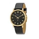 Marc Jacobs Baker Black Dial Black Leather Strap Watch for Women - MBM1269 Authentic Buy Shop Now