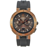 Versace V Extreme Chronograph Brown Tone Dial Black Rubber Strap Watch for Men - VCN030017 Authentic Buy Shop Now