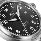 IWC Pilot’s Watch Mark XVIII Black Dial Silver Steel Strap Watch for Men - IW327015 Authentic Buy Shop Now