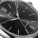 IWC Portofino Automatic Black Dial Black Leather Strap Watch for Men - IW356502 Authentic Buy Shop Now