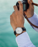 IWC Portofino Automatic White Dial Black Leather Strap Watch for Men - IW356517 Authentic Buy Shop Now
