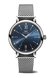 IWC Portofino Automatic Blue Dial Silver Mesh Bracelet Watch for Women - IW357404 Authentic Buy Shop Now