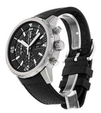 IWC Aquatimer Chronograph Black Dial Black Leather Strap Watch for Men - IW376803 Authentic Buy Shop Now