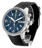 IWC Aquatimer Automatic Chronograph 44mm Blue Dial Black Rubber Strap Watch for Men - IW376805 Authentic Buy Shop Now