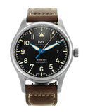 IWC Pilot's Watch Mark XVIII 40mm Black Dial Brown Leather Strap Watch for Men - IW327006 Authentic Buy Shop Now