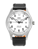 IWC Pilot's Watch Mark XVIII White Dial Black Leather Strap Watch for Men - IW327002 Authentic Buy Shop Now