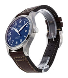 IWC Pilot's Mark XVIII Le Petit Prince Blue Dial Brown Leather Strap Watch for Men - IW327004 Authentic Buy Shop Now