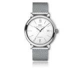 IWC Portofino Automatic White Dial Silver Mesh Bracelet Watch for Men - IW356505 Authentic Buy Shop Now
