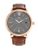 IWC Portofino Automatic Grey Dial Brown Leather Strap Watch for Men - IW356511 Authentic Buy Shop Now