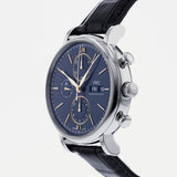 IWC Portofino Chronograph Blue Dial Black Leather Strap Watch for Men - IW391036 Authentic Buy Shop Now
