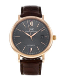 IWC Portofino Automatic Grey Dial Brown Leather Strap Watch for Men - IW356511 Authentic Buy Shop Now