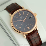 IWC Portofino Automatic Grey Dial Brown Leather Strap Watch for Men - IW356511 Authentic Buy Shop Now